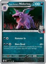 118R Team Rocket's Nidorino REVERSE HOLO Common