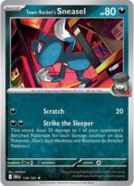 128R Team Rocket's Sneasel REVERSE HOLO Rare
