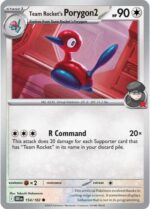 154R Team Rocket's Porygon2 REVERSE HOLO Common